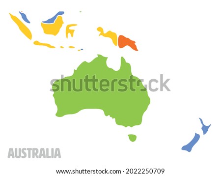 Smooth map of Australia continent