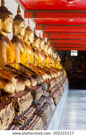 Wat Pho, the Temple of Reclining Buddha in Bangkok, Thailand
