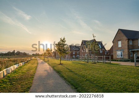 New urban housing in southern England Royalty-Free Stock Photo #2022276818