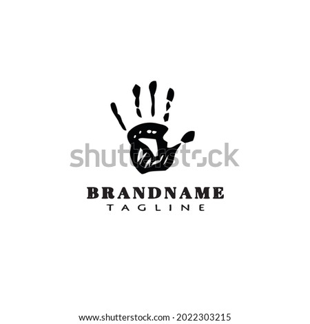 baby hand prints logo icon design template modern vector illustration
