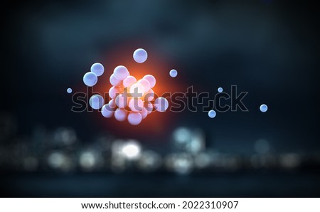 Science concept with sphere model Royalty-Free Stock Photo #2022310907