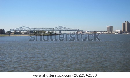 The Crescent City Connection Bridge  Crossing Over the Mississippi River