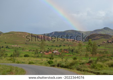 Rainbow in the Landscape of Madgacsar Royalty-Free Stock Photo #2022364076