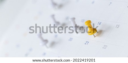 Close up of calendar , Planner and organizer to plan and reminder daily appointment, meeting agenda, schedule, timetable, and management, event , holiday . Royalty-Free Stock Photo #2022419201