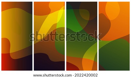 Set of creative fluid style posters. abstrack shapes on colorful background. ideal for party, banner, cover, print, promotion, sale, greeting, advertisement, web, page, header, landing, social media.