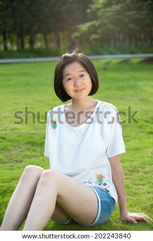  china girl  in the park