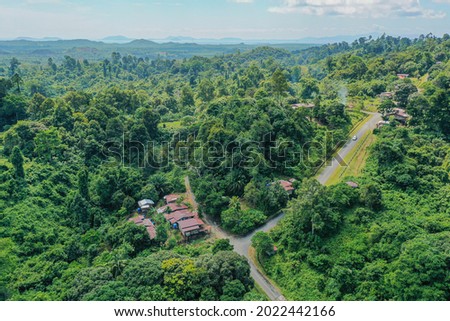 A rural village called a Gua Madai Village where are close to the caves and hills with a fairly clean, quiet and peaceful atmosphere. Royalty-Free Stock Photo #2022442166