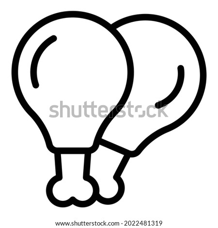 Chicken legs icon outline vector. Leg drumstick. Meat food