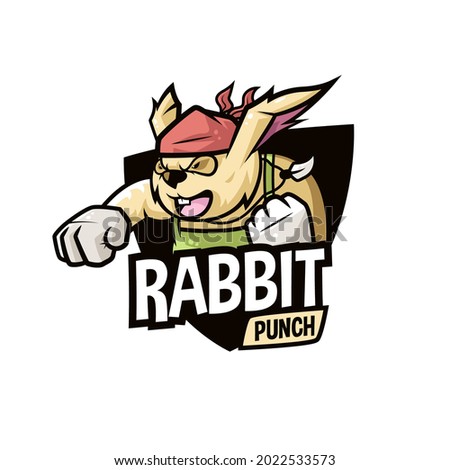 Rabbit Punch E sport Logo. Modern Logo Gaming and Sport Concept Design