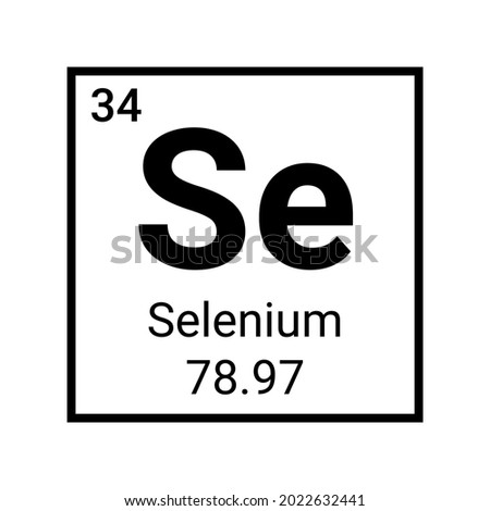 Selenium periodic element molecule icon. Radioactive selenium symbol chemistry icon Royalty-Free Stock Photo #2022632441