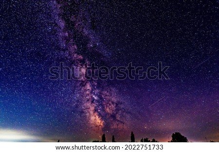 milky way in the night