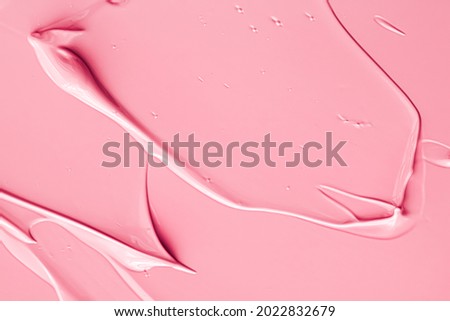 Pink lipstick or lip gloss texture as cosmetic background, makeup and beauty cosmetics product for luxury brand, holiday flatlay backdrop or abstract wall art and paint strokes. Royalty-Free Stock Photo #2022832679