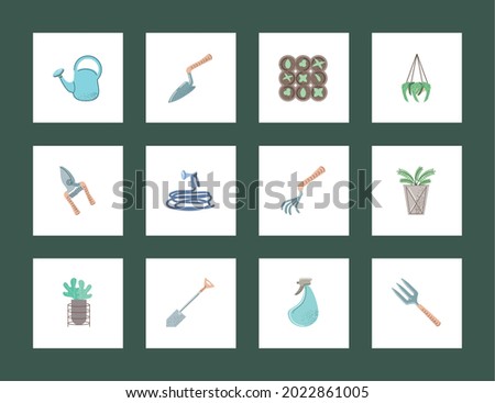 gardening and farming of tools set