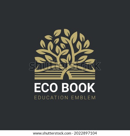 Book tree education logo branding