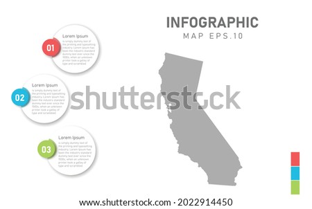 CALIFORNIA map infographic. Global business marketing concept. World transportation infographics data. Royalty-Free Stock Photo #2022914450
