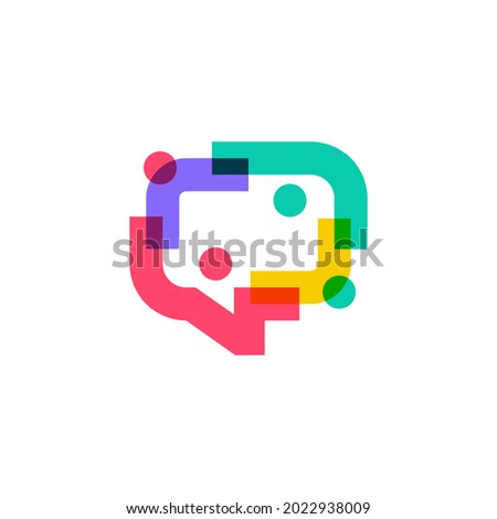 people talk diversity family together human unity chat bubble logo vector icon illustration Royalty-Free Stock Photo #2022938009