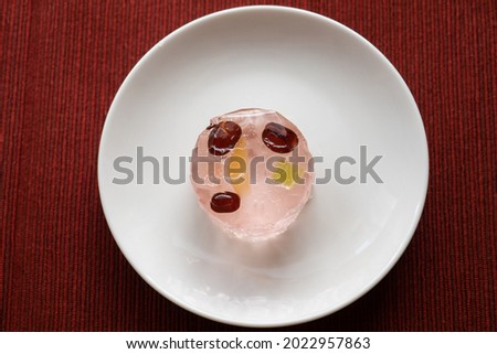 Agar candy on a plate