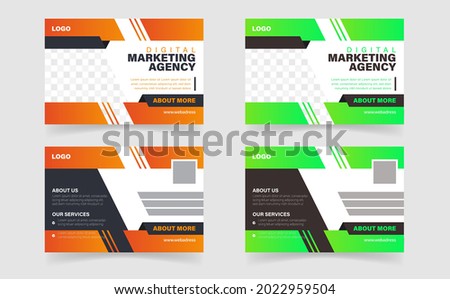 Digital marketing business postcard design. Postcard design template. real estate, business, template, postcard, layout, Corporate Professional Business Postcard Design, business card. flyer, poster.