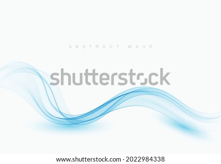 Blue abstract wave.Abstract background wave Blue wave flow