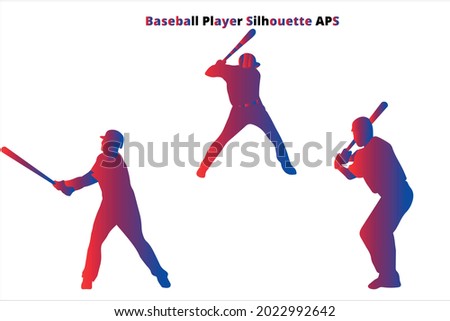 set of baseball silhouette abstract,  line isolated or logo isolated sign symbol vector, outline and stroke style Collection of high-quality color style vector illustration,