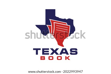 Texas book vector logo designs

