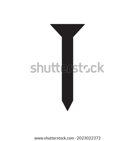 nail icon vector bolt sign