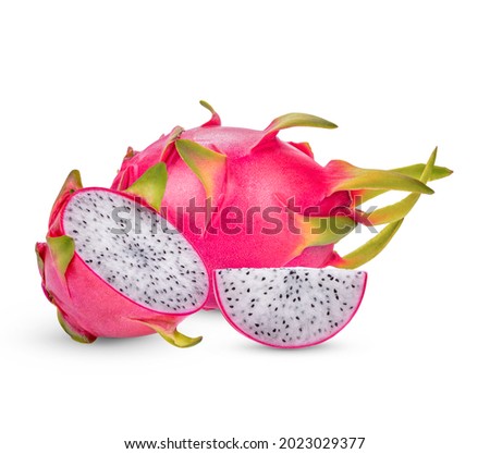 Dragon fruits isolated on white background