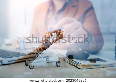 Woman using a laptop with World and big data network connection, World Wide Web, social network