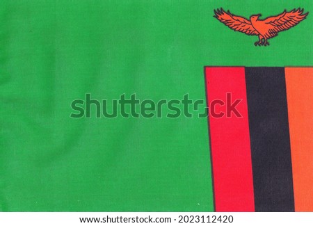 Zimbabwe national flag close up