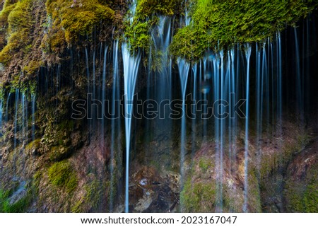 Three Mills waterfall in Vulkaneifel Nature Park and Geopark in Western Eifel Territory of Eifel Region of Germany, Europe
