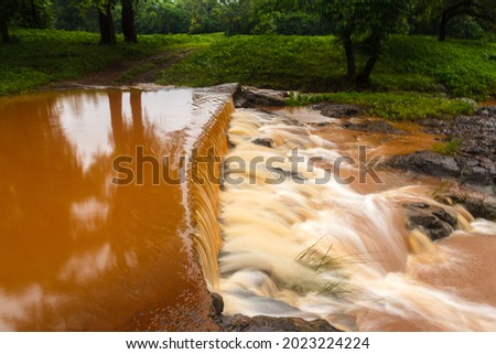 Beautiful scenes of a rapid on a monsoon fed stream
