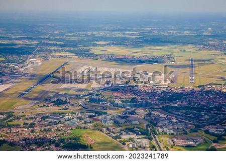 Brussel airport and Zaventem town Royalty-Free Stock Photo #2023241789