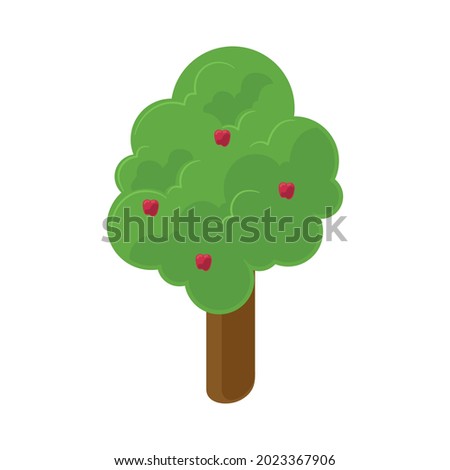 Isolated 3d green tree render icon