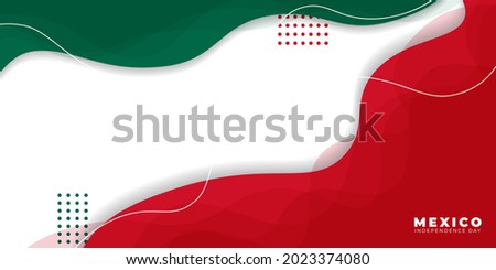 Background for Mexico Independence day with green, white and red abstract design. Good template for Mexico Independence day or national day design. Royalty-Free Stock Photo #2023374080