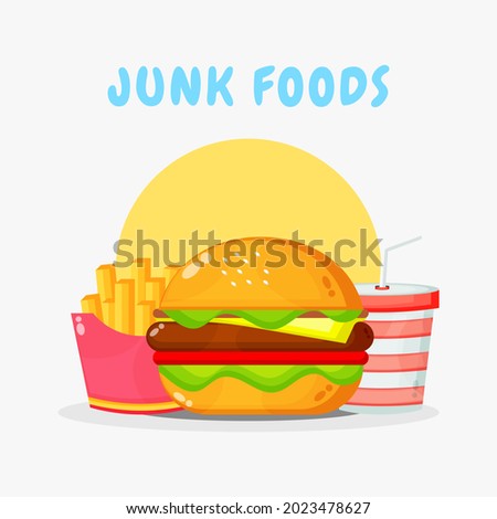 Junk food vector design illustration