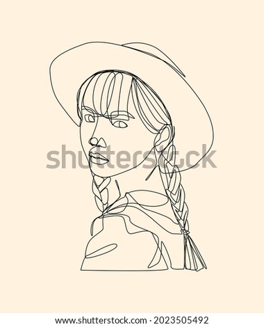 Name of artwork: "Women number 48" One-line art. The charm of this piece is the lines of different painters. Created by ART of ONE LINE.