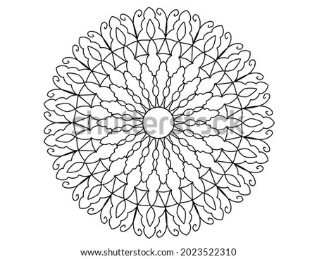 Mandala design for wedding card, background, tattoo, mehndi, coloring book, coloring page, mandala Circular pattern
