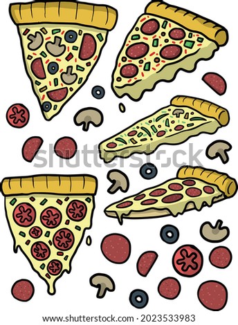 Tasty Cheesy Italian Pizza Slices