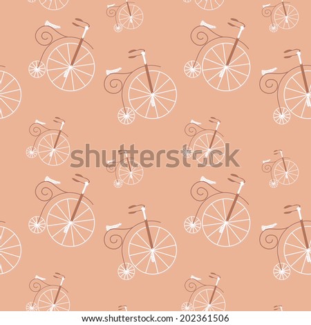 Vector bicycle texture, hipster background