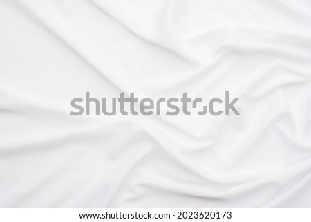 white wrinkled on bedspread, in the morning bedroom,texture for background , for decoration work Royalty-Free Stock Photo #2023620173