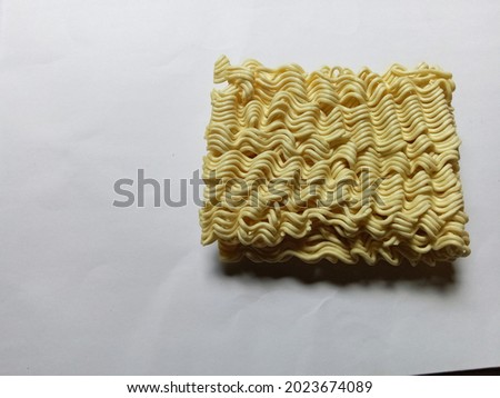 dry noodles on a white background