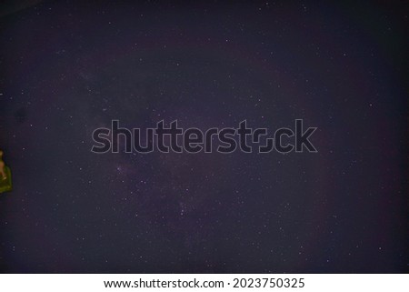 Night Starry Sky With Glowing Stars. Sky In Lights Of Sunset Dawn. Abstract Night Sky Stars Background