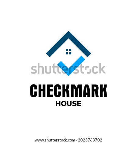 Modern, simple and unique logo about the house and checkmark.
EPS 10, Vector.