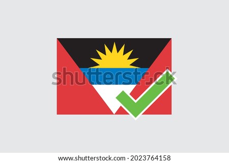 Illustrated Flag for the Country of  Antigua and Barbuda