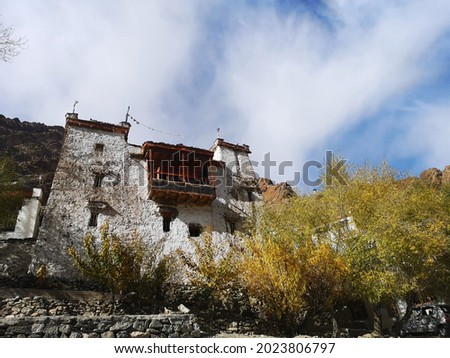 Old temple in autumn at Leh, Ladakh