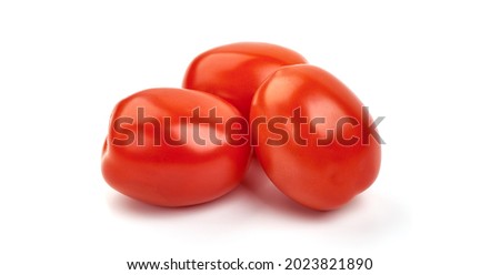 Fresh tomatoes, isolated on white background. High resolution image