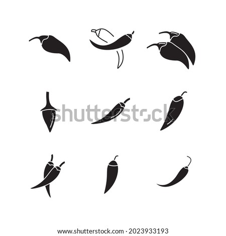 chilli pepper icon set. chilli pepper pack symbol vector elements for infographic web