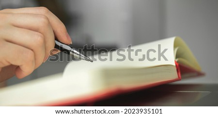 Banner hand with pencil and notebook, artist drawing a pencil sketch art, hobby and creative designer background 
