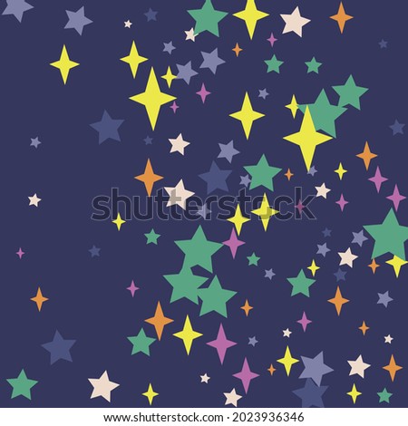 New Year Chaotic White Luxury Violet Cozy Background. Sky Christmas Dark Pink Yellow Background. Night Purple Magic Stars Pastel Green Composition. Print Winter Mystery Orange Holiday Pattern.