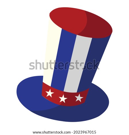 Isolated american hat with the flag of USA Vector